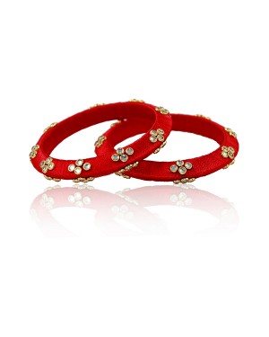 Red Silk Thread Bangle Kada